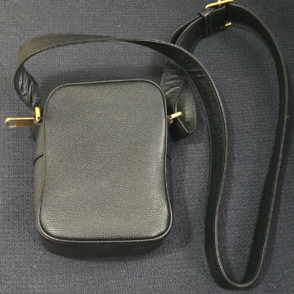 Gucci Black and Gold Messenger Bag with Signature Details